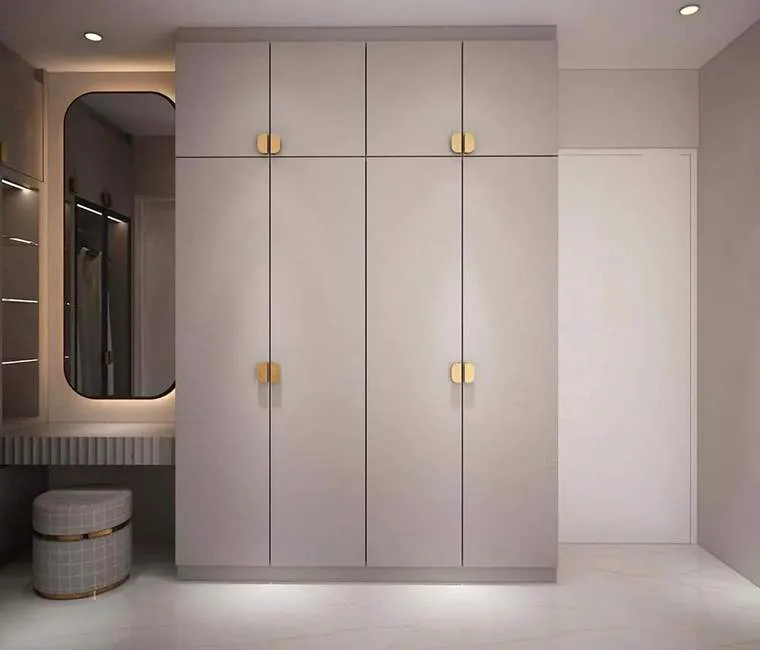 Lecco Cucina walk-in wardrobe with gold hardware, Kitchen IDEAS Bengaluru